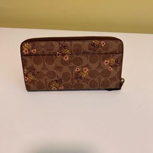 Coach Accordion Zip Around Wallet